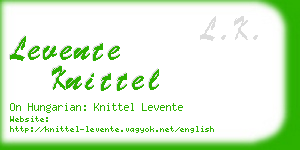 levente knittel business card